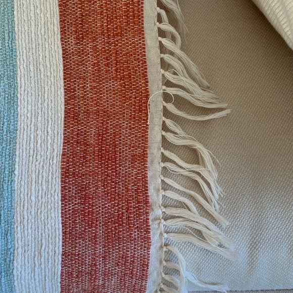 Magnolia Home x Loloi Lyla Throw Blanket Blue - Picture 7 of 7